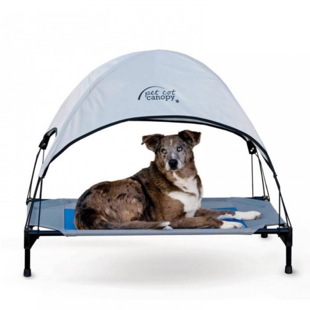 NEW K&H Pet Cot Canopy Add On for Elevated Dog Bed (L)-Grey